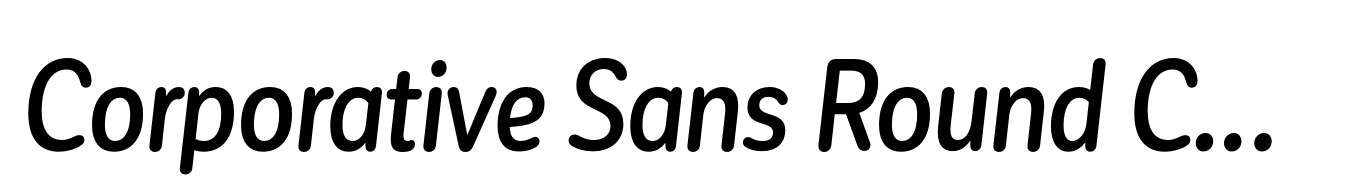 Corporative Sans Round Condensed Alt Medium Italic